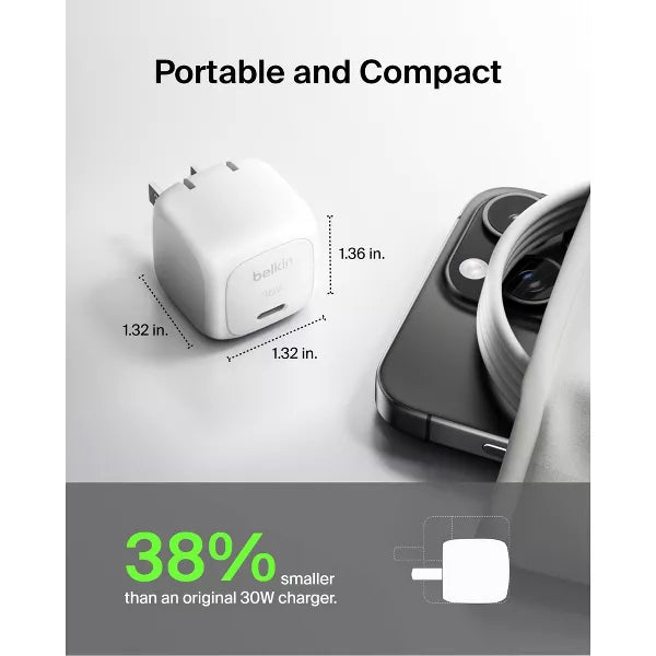 Belkin 30W USB-C Wall Charger - White