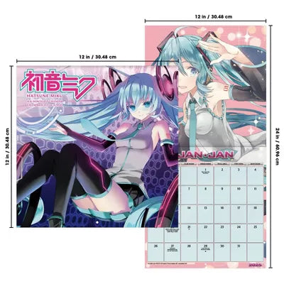 Trends International 2025 Hatsune Miku Bilingual French Wall Calendar