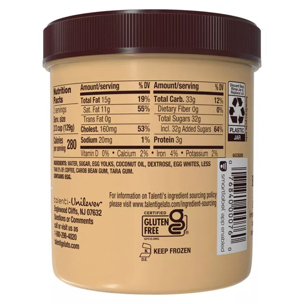 Talenti Cold Brew Coffee Dairy Free Frozen Sorbetto - 1pt