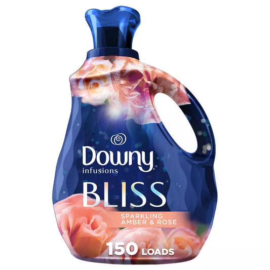 Downy Infusions Sparkling Amber & Rose Scent HE Compatible Bliss Liquid Fabric Softener