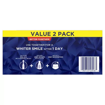 Crest 3D White Advanced Teeth Whitening Toothpaste, Radiant Mint