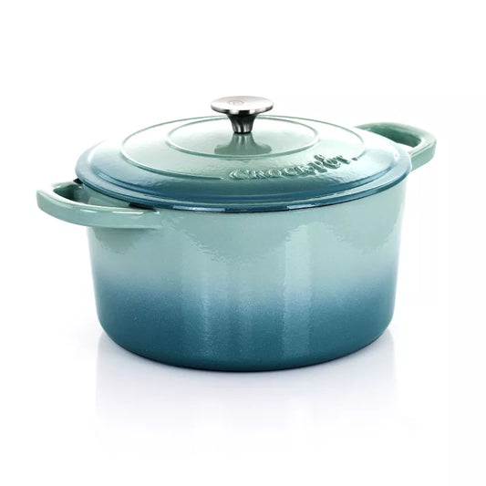 Crock-Pot Artisan 2 Piece 7 Quarts Enamled Cast Iron Dutch Oven