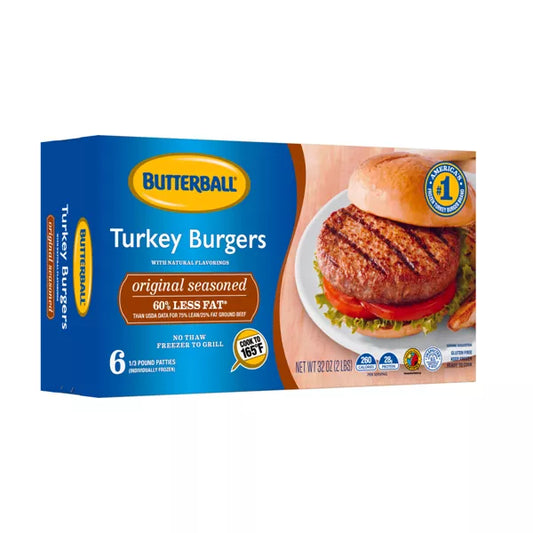 Butterball Seasoned Turkey Burger Patties - Frozen - 32oz