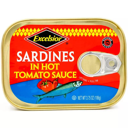 Excelsior Sardines in Hot Tomato Sauce 3.75oz