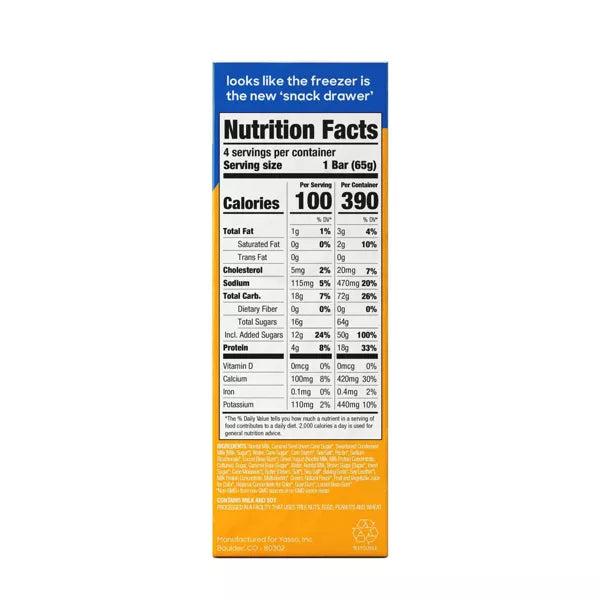 Yasso Frozen Greek Yogurt - Sea Salt Caramel Bars - 4ct