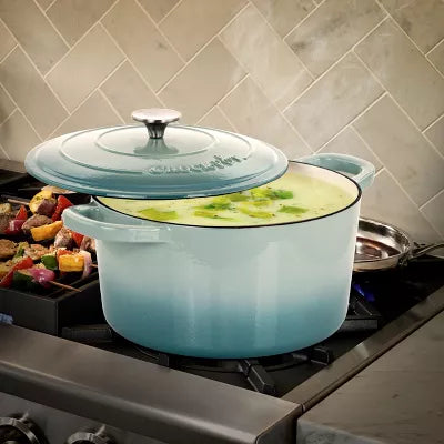 Crock-Pot Artisan 2 Piece 7 Quarts Enamled Cast Iron Dutch Oven