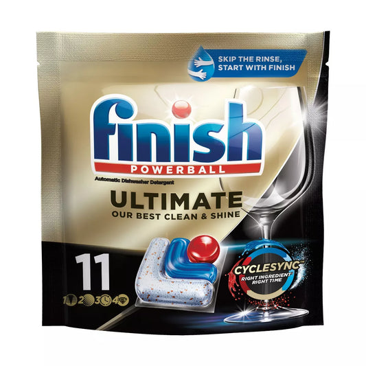 Finish Ultimate Dishwasher Detergent Tabs with CycleSync Technology