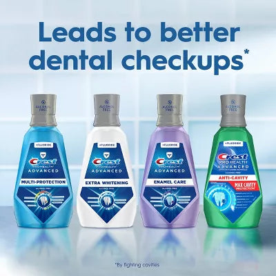 Crest Pro-Health Advanced Mouthwash, Alcohol Free, Enamel Care - 1 L