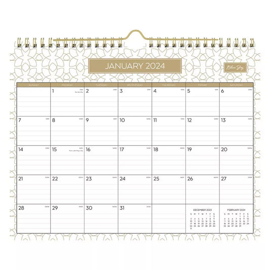 Blue Sky 2024 Wall Calendar 11"x8.75" North