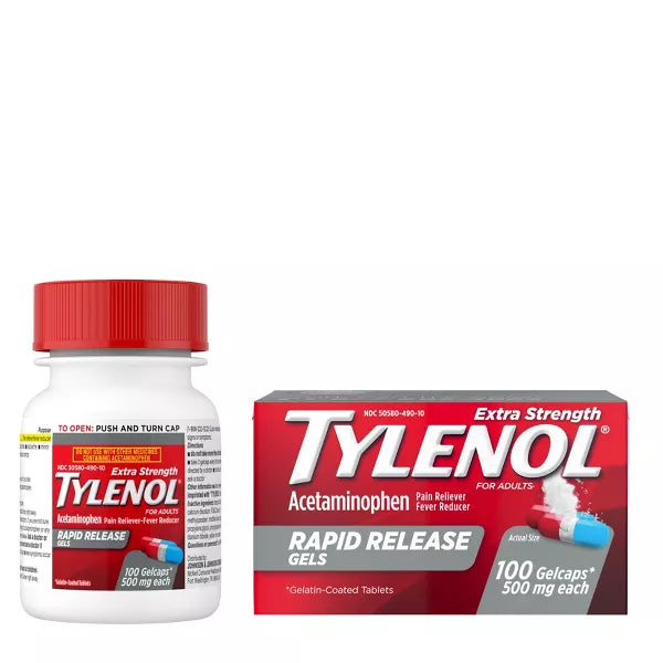 Tylenol Extra Strength Pain Reliever & Fever Reducer Rapid Release Gelcaps - Acetaminophen