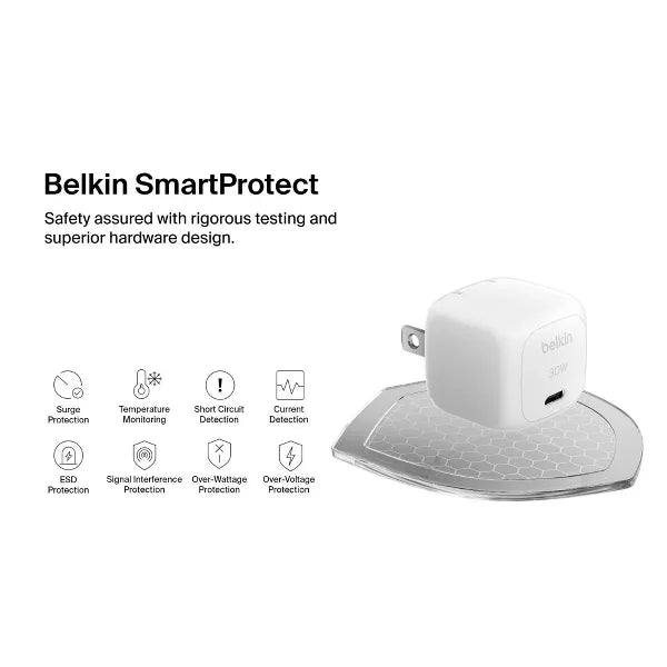 Belkin 30W USB-C Wall Charger - White