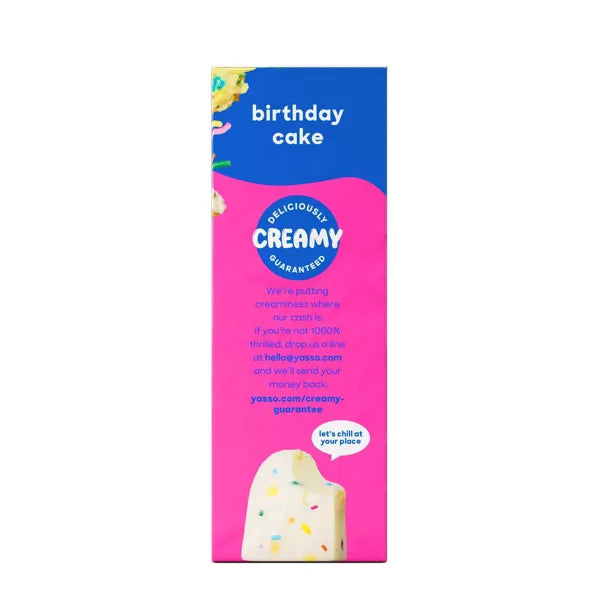 Yasso Frozen Greek Yogurt Birthday Cake Bars - 14 fl oz/4ct