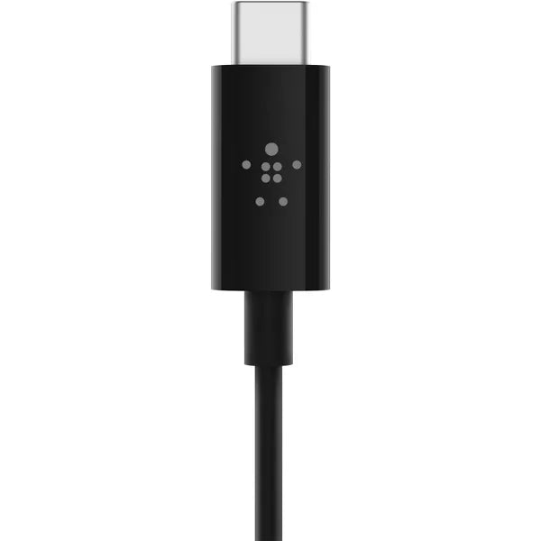 Belkin® RockStar™ 3.5 mm to USB-C® Audio Cable, 3 Feet in Black