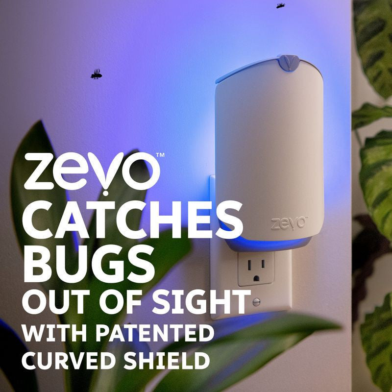 Zevo
Zevo Flying Insect Indoor Light Fly Trap Starter Kit, Catches House Flies, Fruit Flies, Gnats and More - 1 Trap + 3 Refills