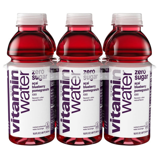 vitaminwater Water Beverage, Acai Blueberry Pomegranate, Zero Sugar, XXX