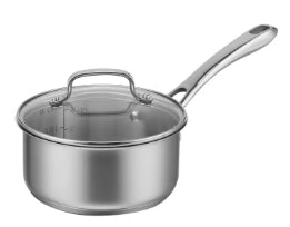 Cuisinart Classic 1qt Stainless Steel Saucepan with Cover - 8319-14: Small Pot, Tempered Glass Lid, Even-Heating, Dishwasher-Safe