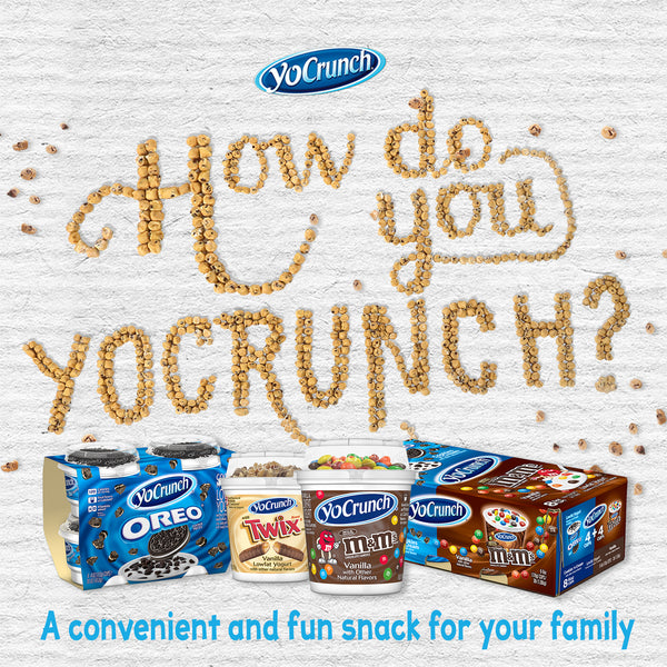 YoCrunch Low Fat M&M's Vanilla Yogurt Cup - 4 ct
