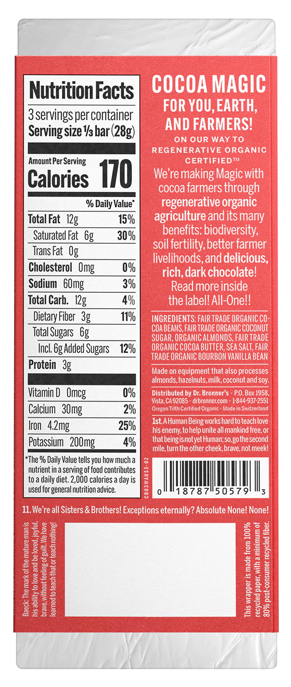 Dr. Bronner’s chocolate