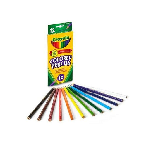 Crayola Colored Non-Toxic Pencils, Long - 12 Count